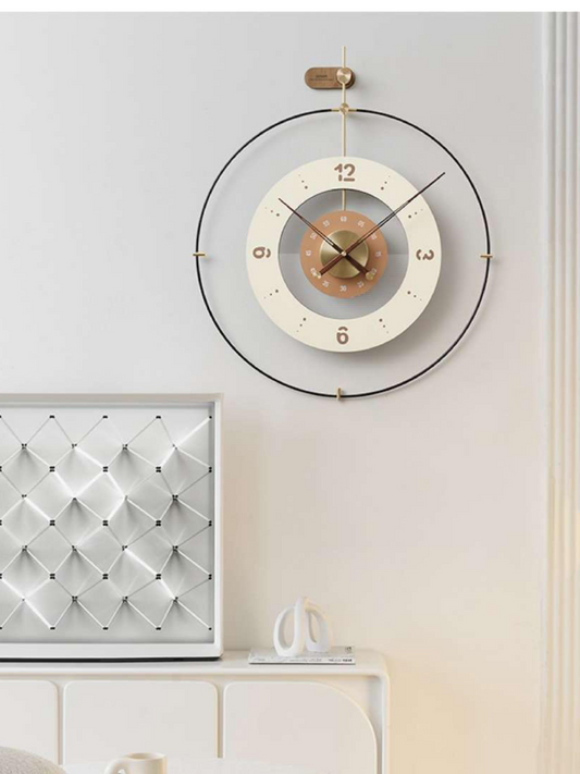 PVD wall clock The Dials of Metamorphism Luxe Wall Clock Orange