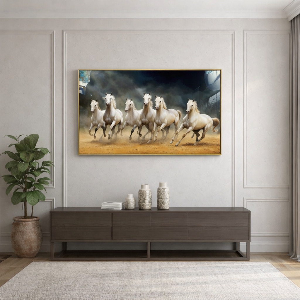 Royal Seven Horses Crystal Wall Art