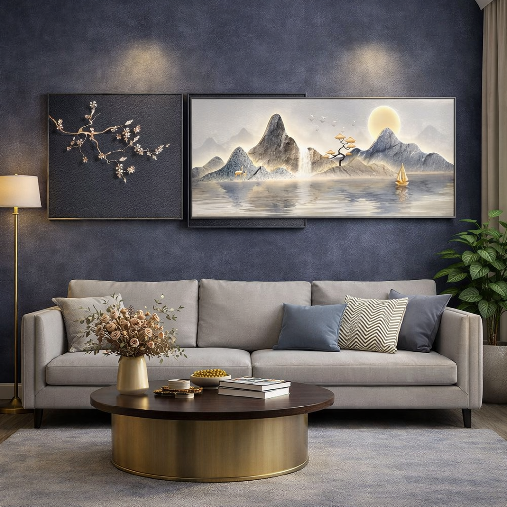 Celestial Horizon – Double Metal Frame Crystal Art