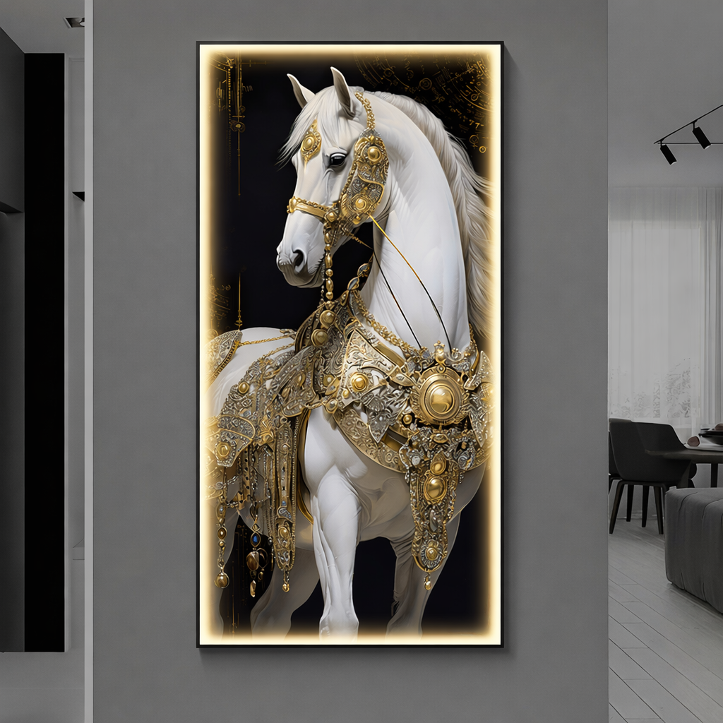 Royal Majesty White Horse Wall Art