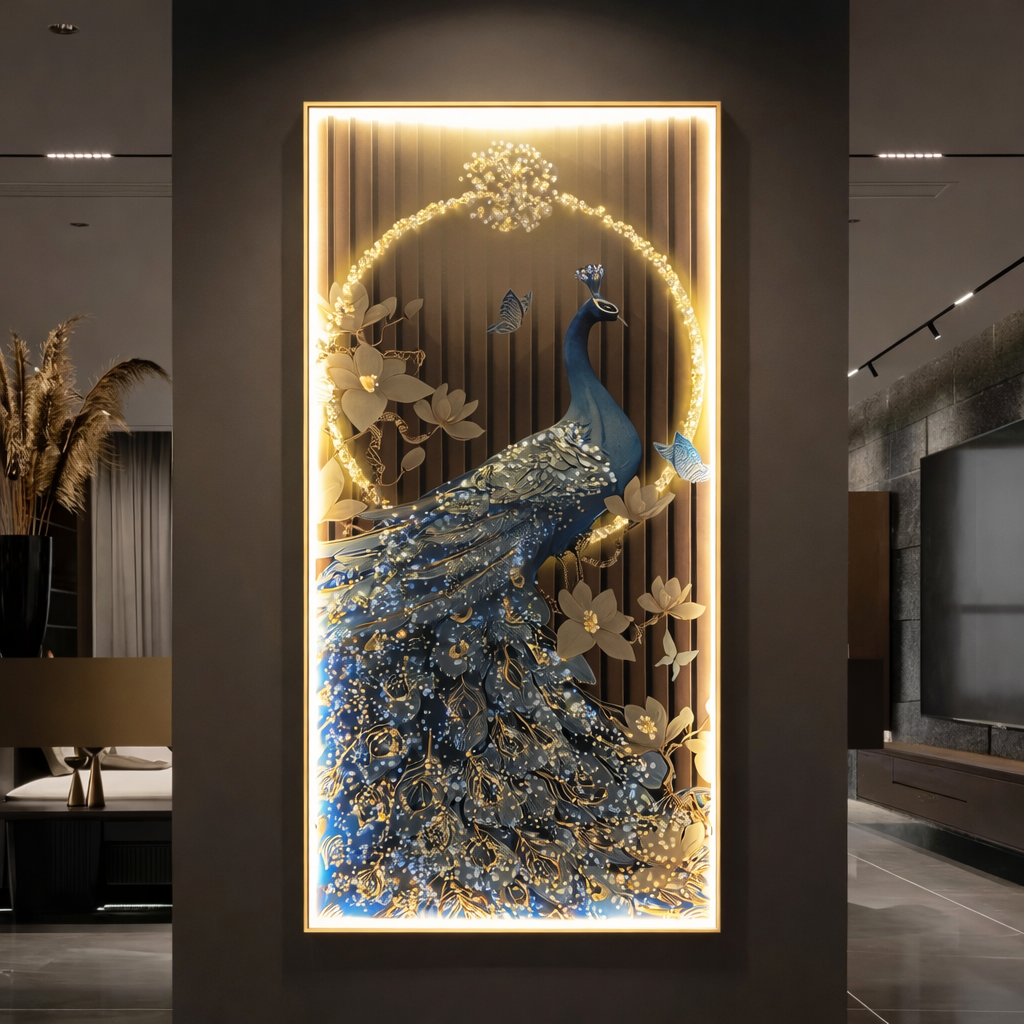 Royal Peacock Elegance – Luxury Wall Art