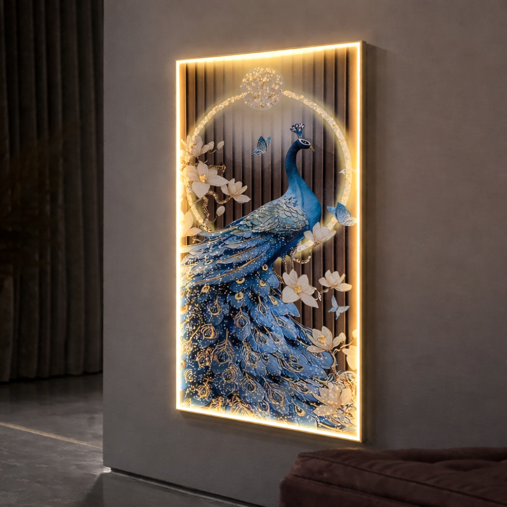 Celestial Peacock – Luxury Wall Art
