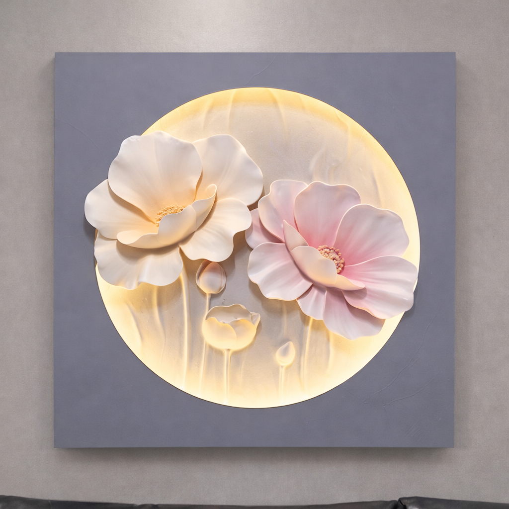 Blossom Glow LED Floral Wall Art