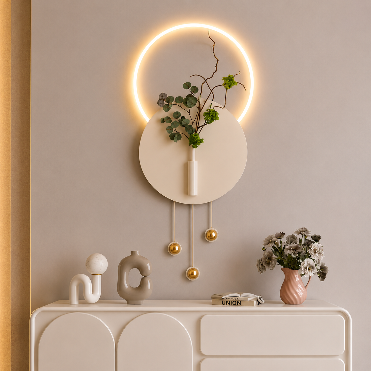 Halo Bloom LED Metal Art