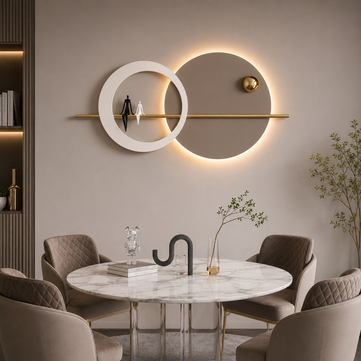 Luna Orbit LED Metal Art