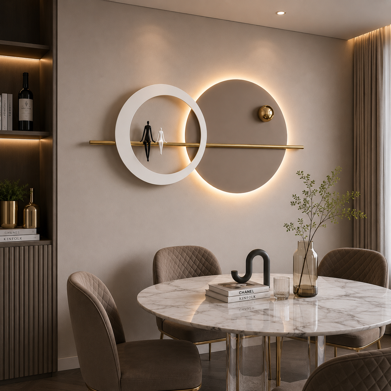 Luna Orbit LED Metal Art