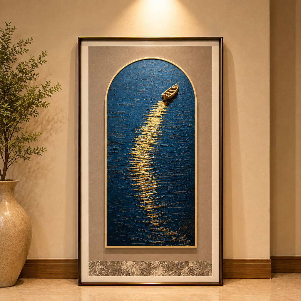 Premium Leather Wall Painting – Elegant Luxury Décor