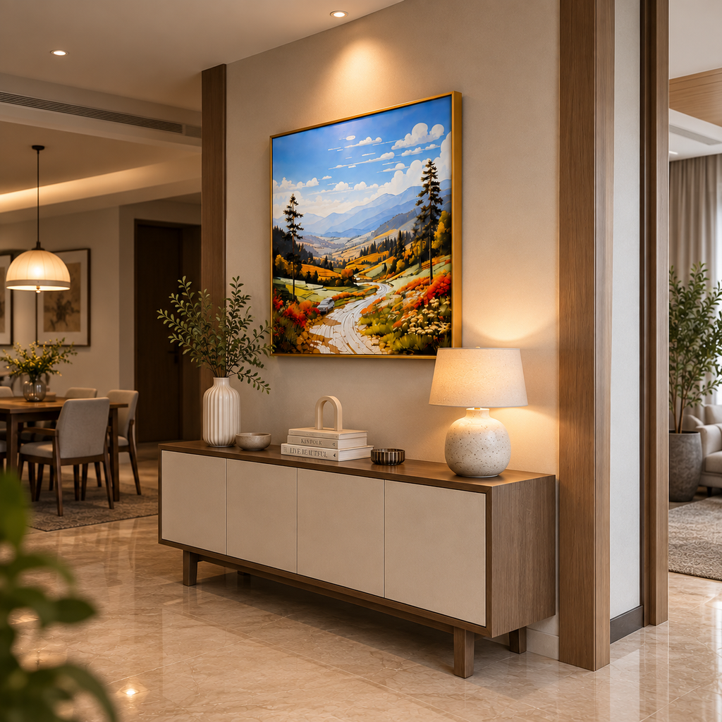Luxury Crystal Glass Landscape Painting