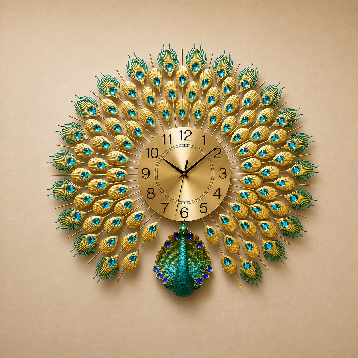 Peacock wall clocks