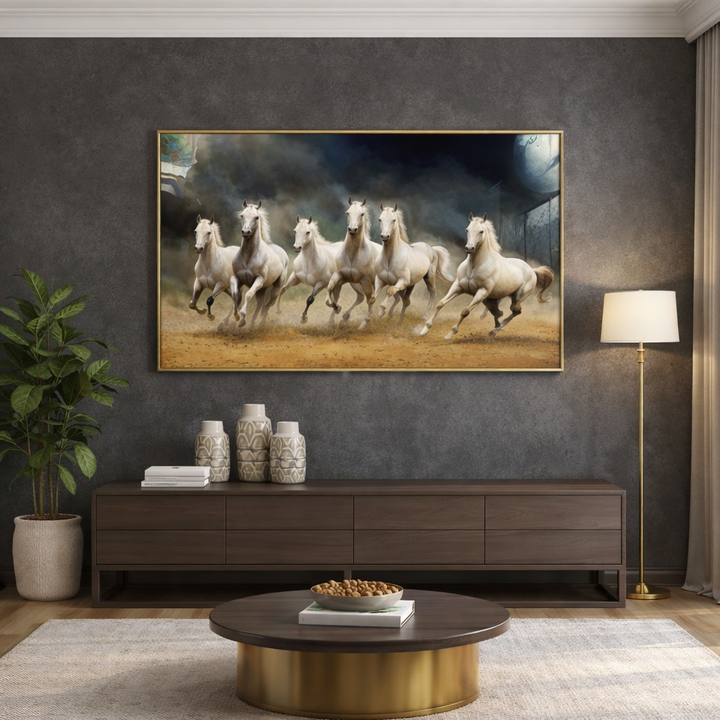 Royal Seven Horses Crystal Wall Art