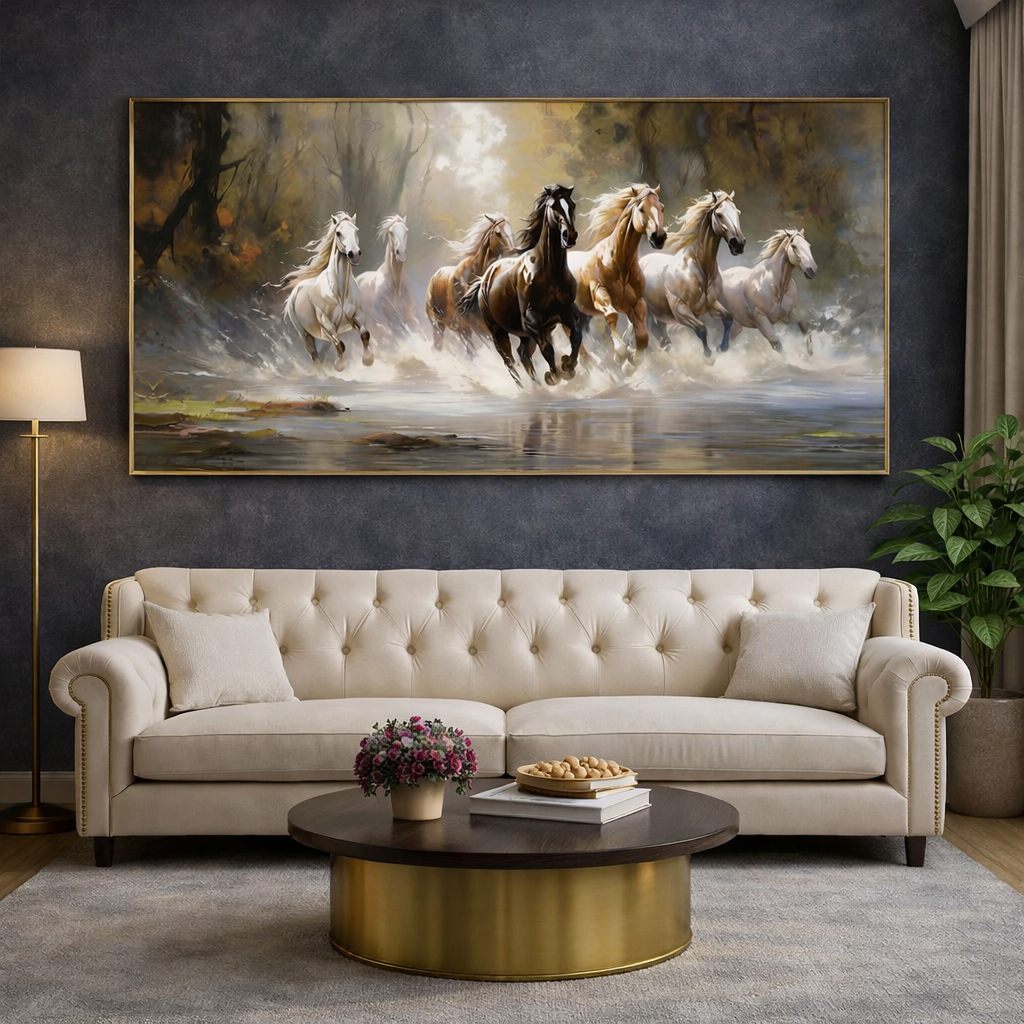 Forest Rush – Seven Horses Crystal Metal Frame