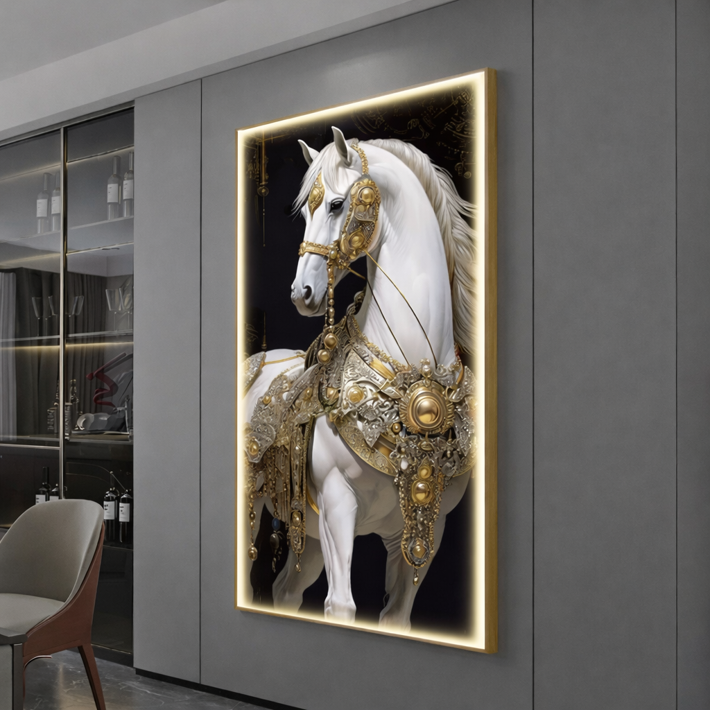 Royal Majesty White Horse Wall Art