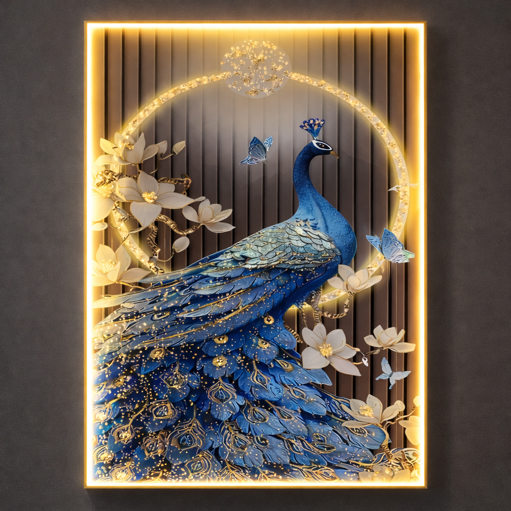 Celestial Peacock – Luxury Wall Art