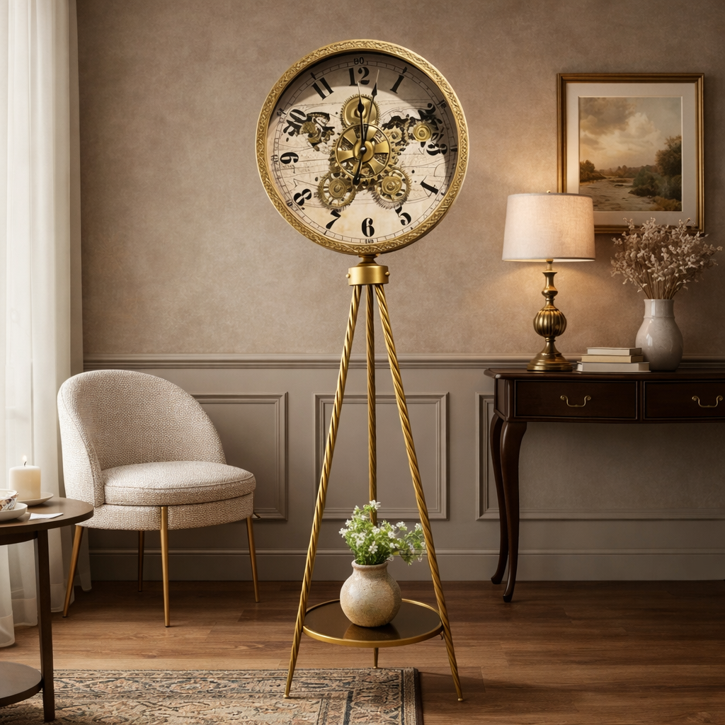 Imperial Gold Tripod Clock