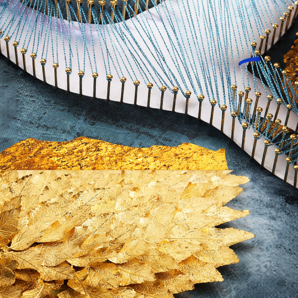 Shadow Box Paintings Enchanted Forest Golden Tree & Deer 3D Shadow Box Wall Art Set