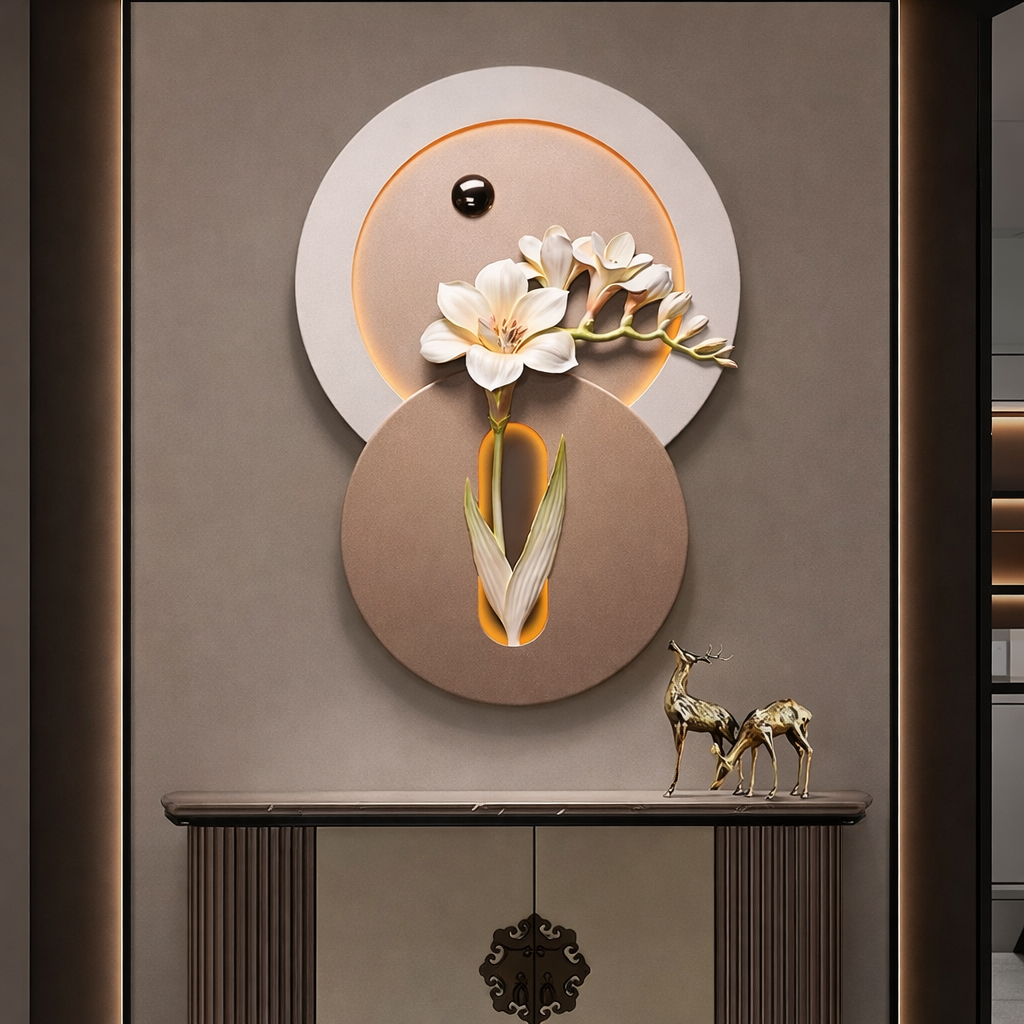 Luxury Orchid LED Wall Art Panel