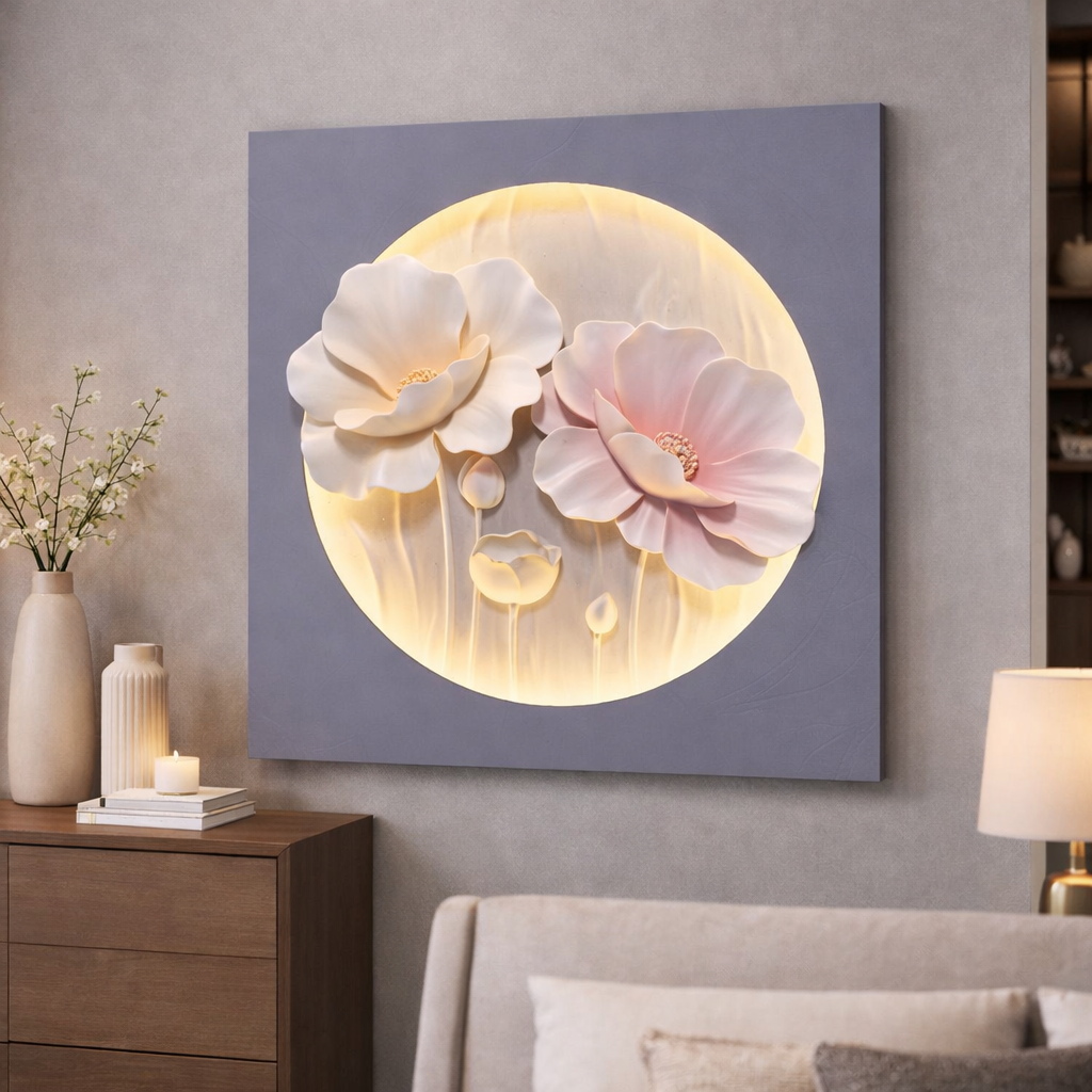 Blossom Glow LED Floral Wall Art