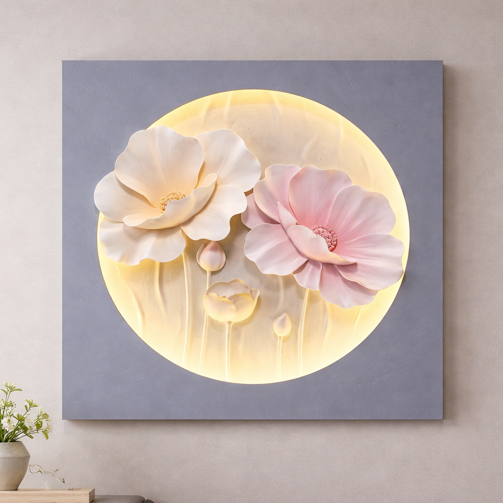 Blossom Glow LED Floral Wall Art