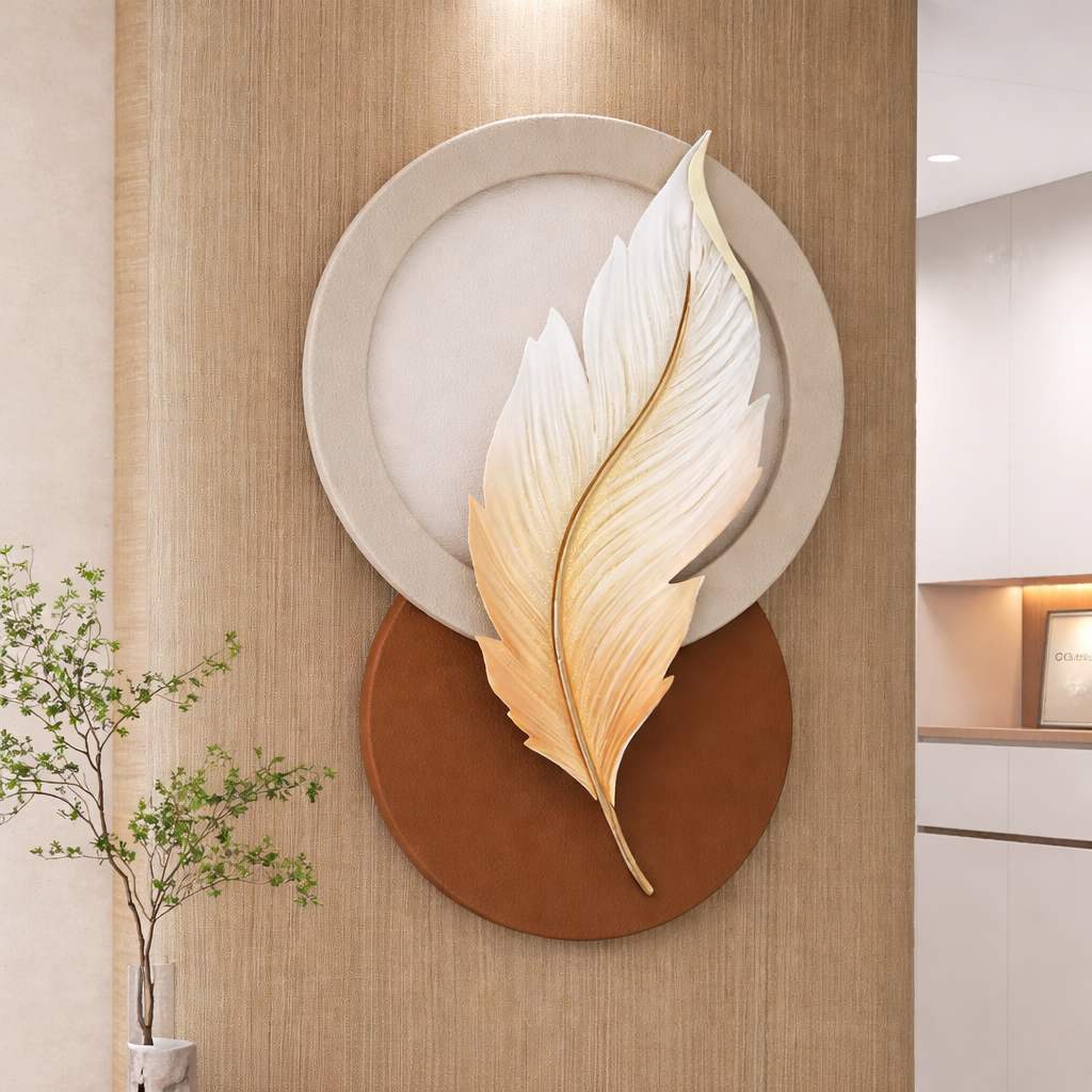 Luxury Feather LED Wall Art Panel