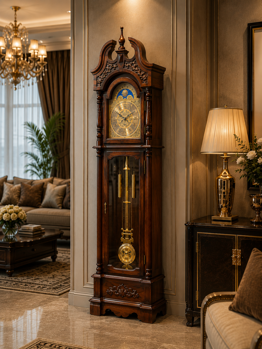 Classic Grandfather Tripod Clock