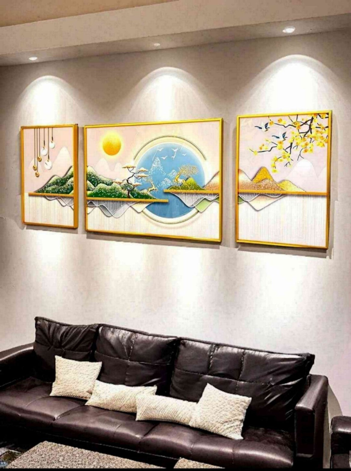 Zenith Harmony Vista - 3-Piece Oriental Landscape Canvas Art Set