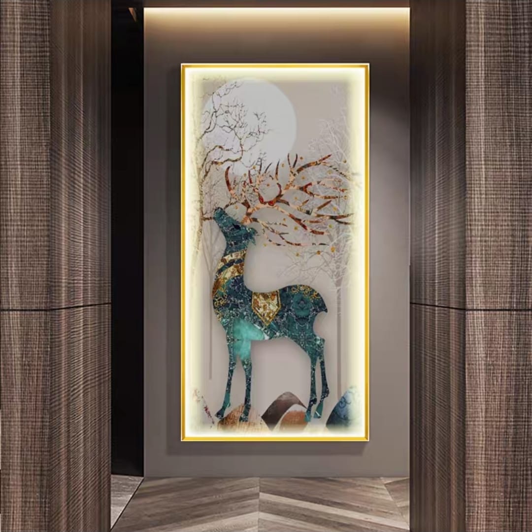 LED Crystal Wall Art - Mystic Stag