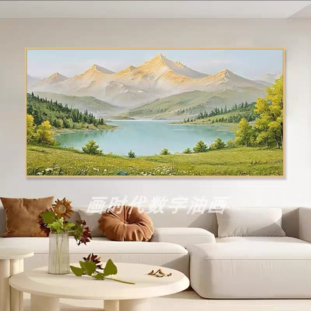 Tranquil Peaks - Crystal Painting