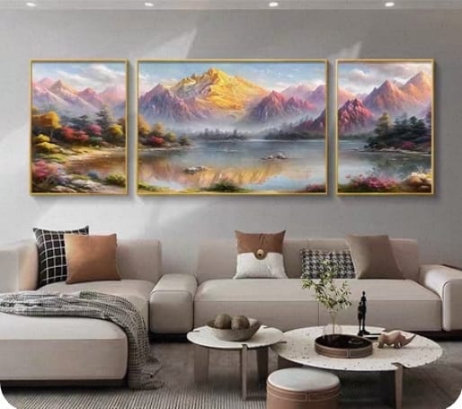 3 piece Crystal Wall Painting - Colour Symphony