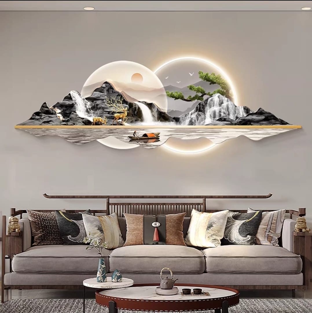 Sunlit Escape LED Crystal Wall Painting