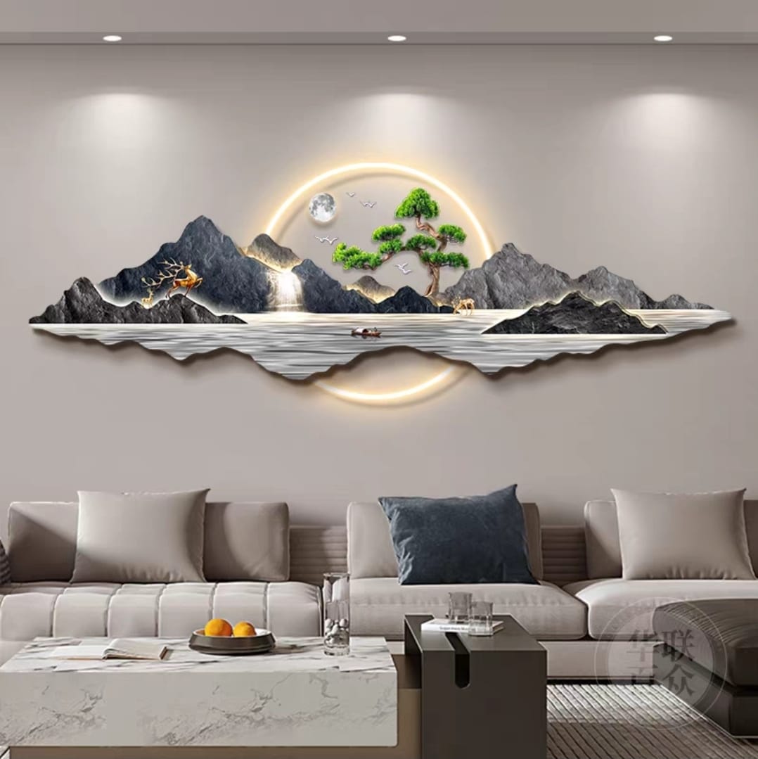 Moonlit Serenity  LED Crystal Wall Painting