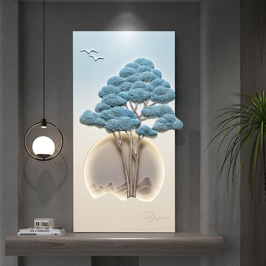 Azure Canopy – 3D Resin Wall Decor