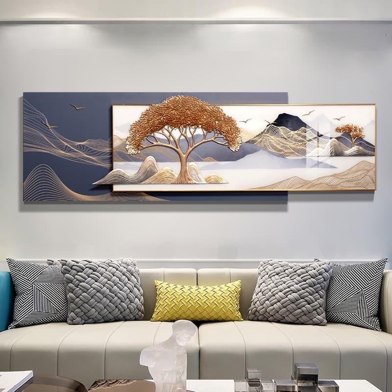 Golden Serenity – 3D Resin Wall Decor