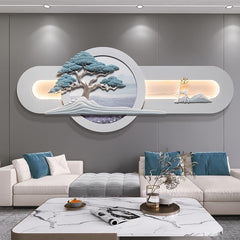 The Tranquil Pine & Deer – 3D Resin Wall Decor