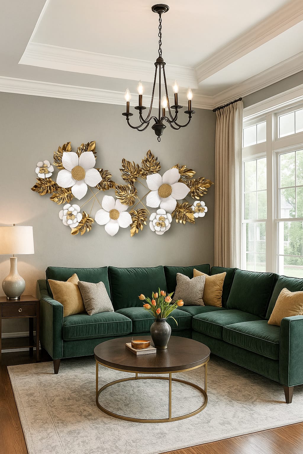 White Blossom Luxe Wall Art