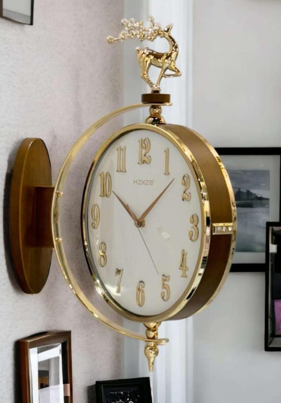 Vintage Hanging Clock - White Dial