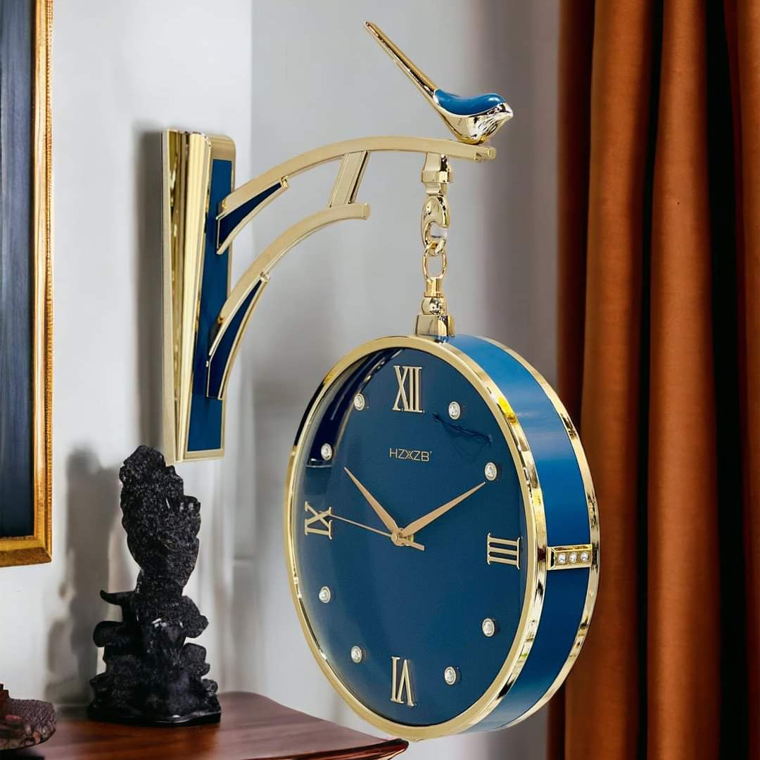 Vintage Dual Dial Hanging Clock – Songbird Accent