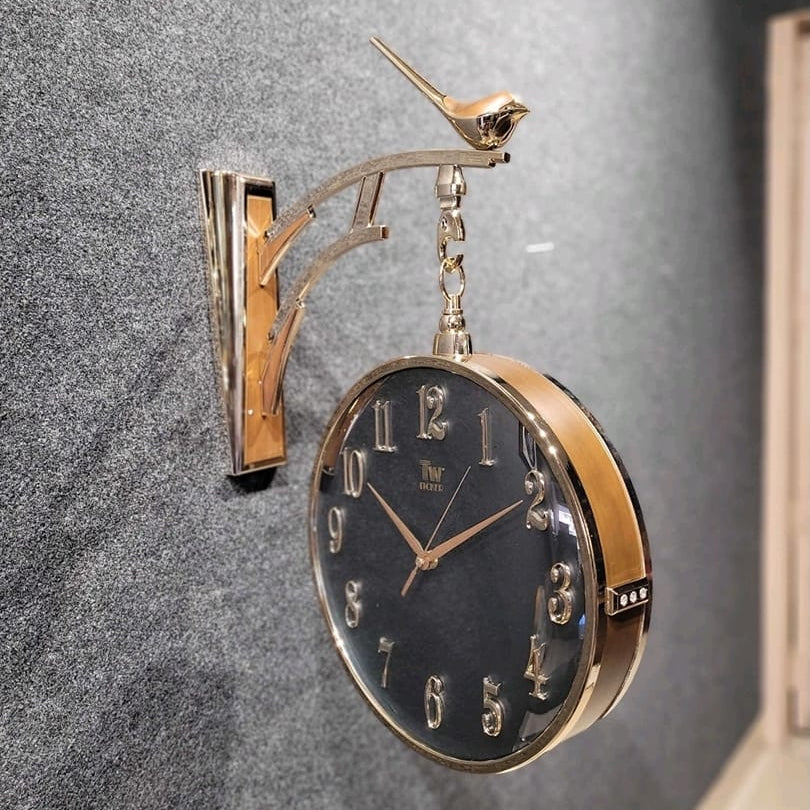 Vintage Dual Dial Hanging Clock – Songbird Accent