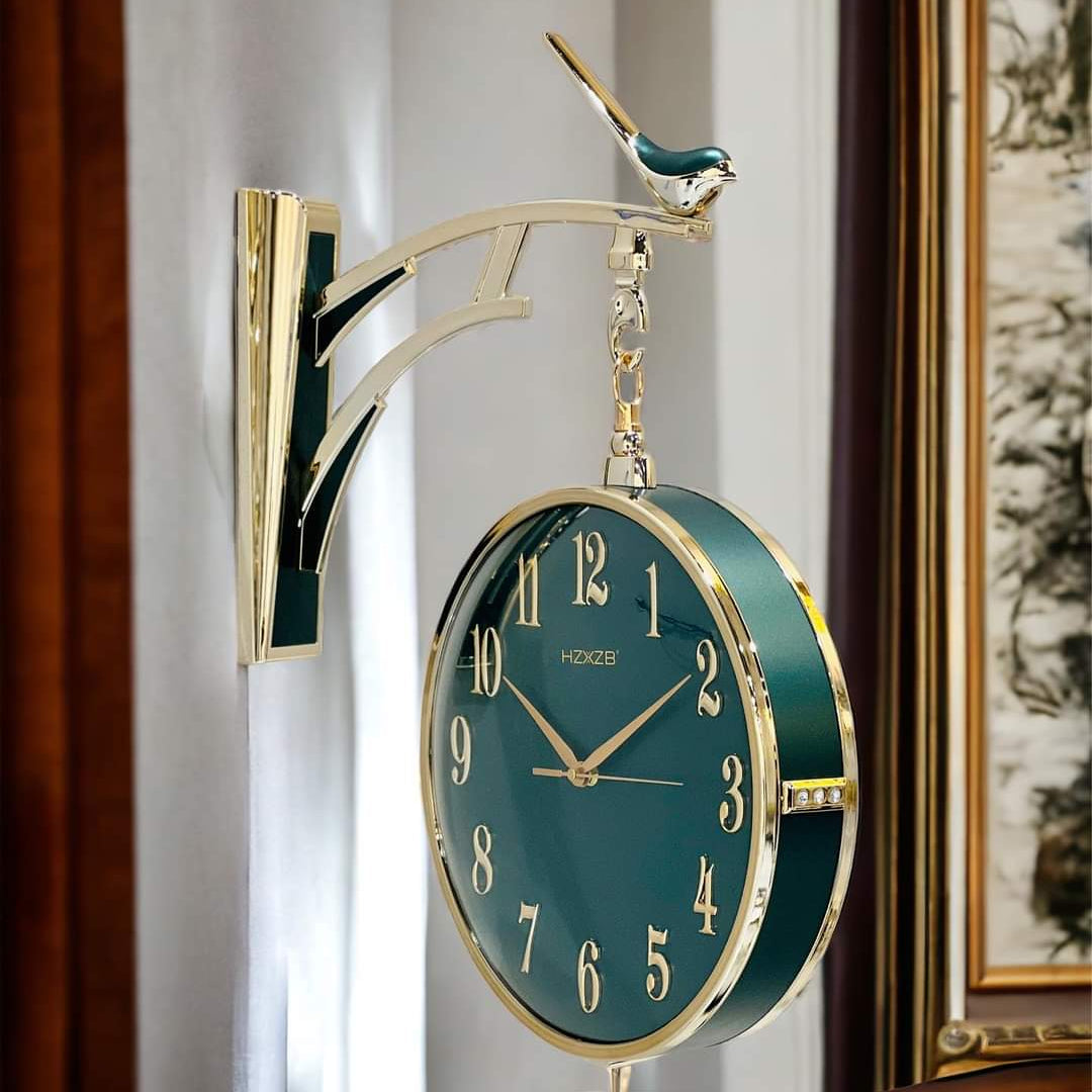 Vintage Dual Dial Hanging Clock – Songbird Accent