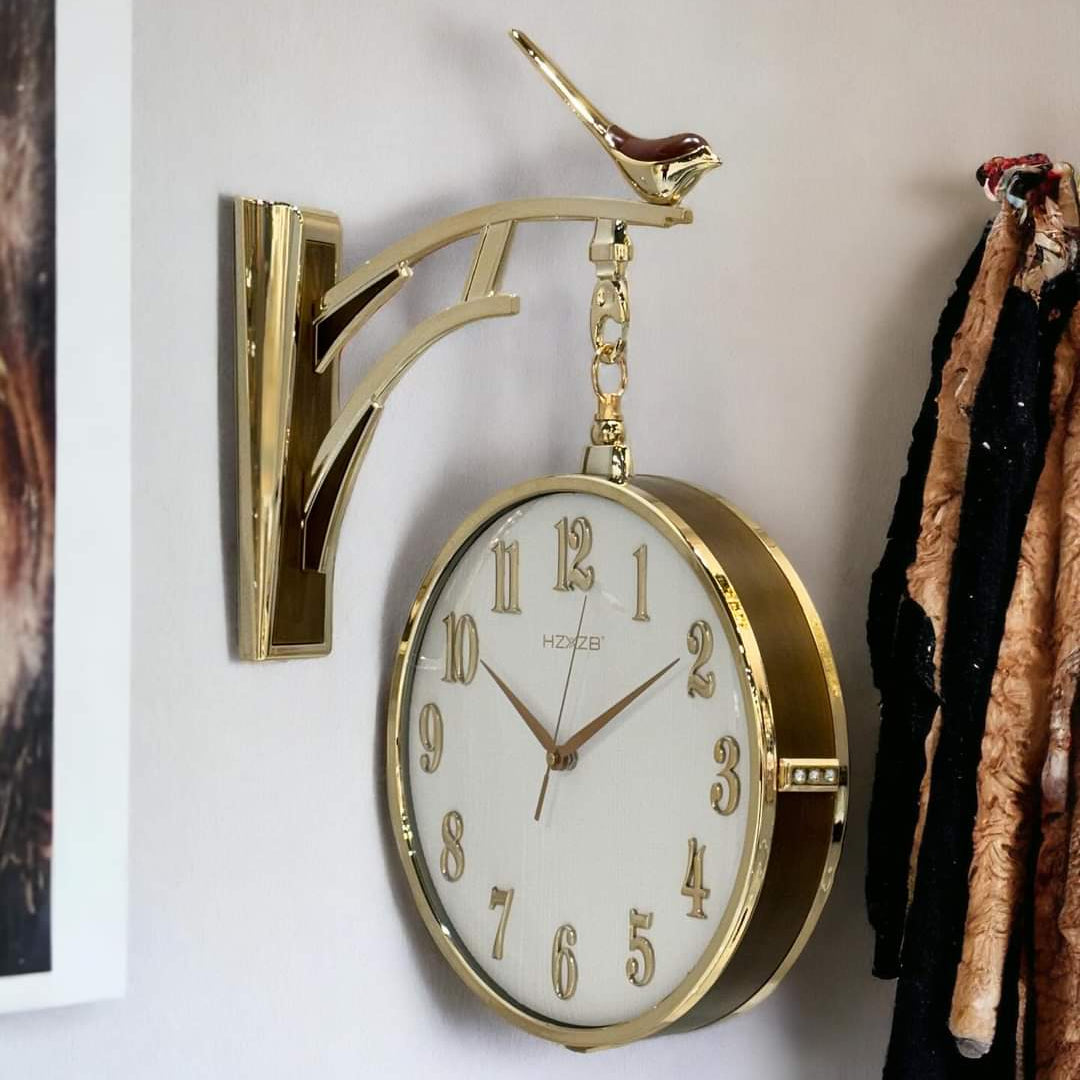 Vintage Dual Dial Hanging Clock – Songbird Accent