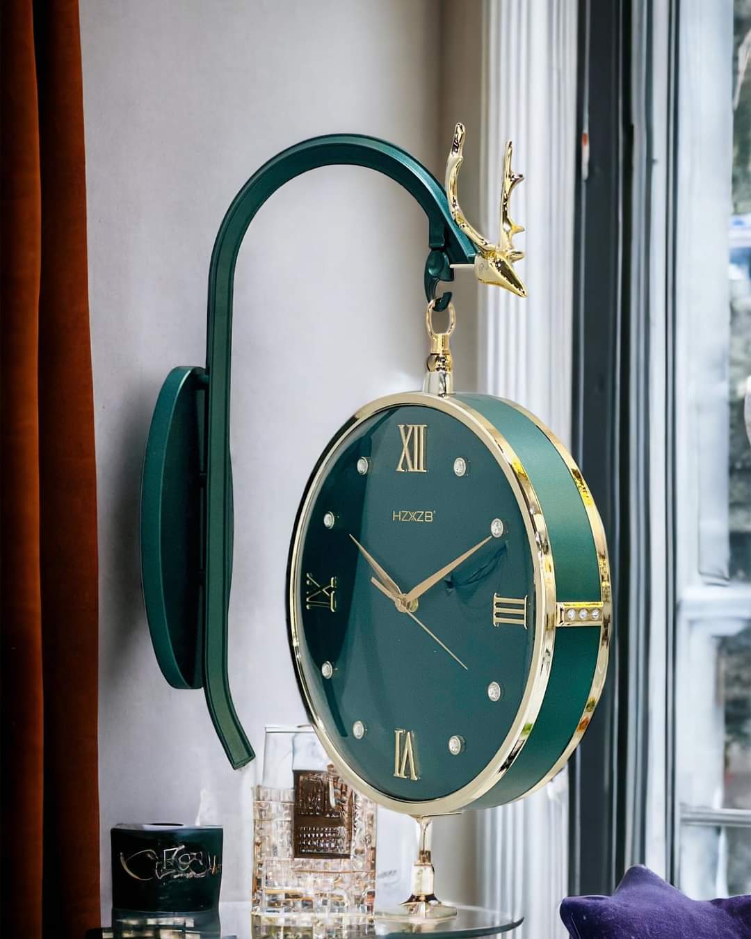 Vintage Dual Dial Hanging Clock – Luxe Numerals