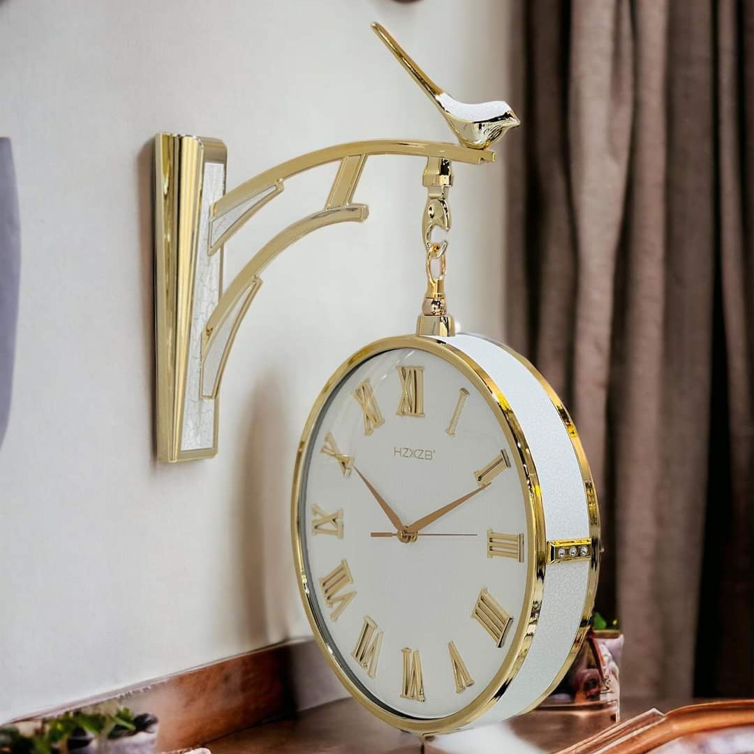 Vintage Dual Dial Hanging Clock – Songbird Accent