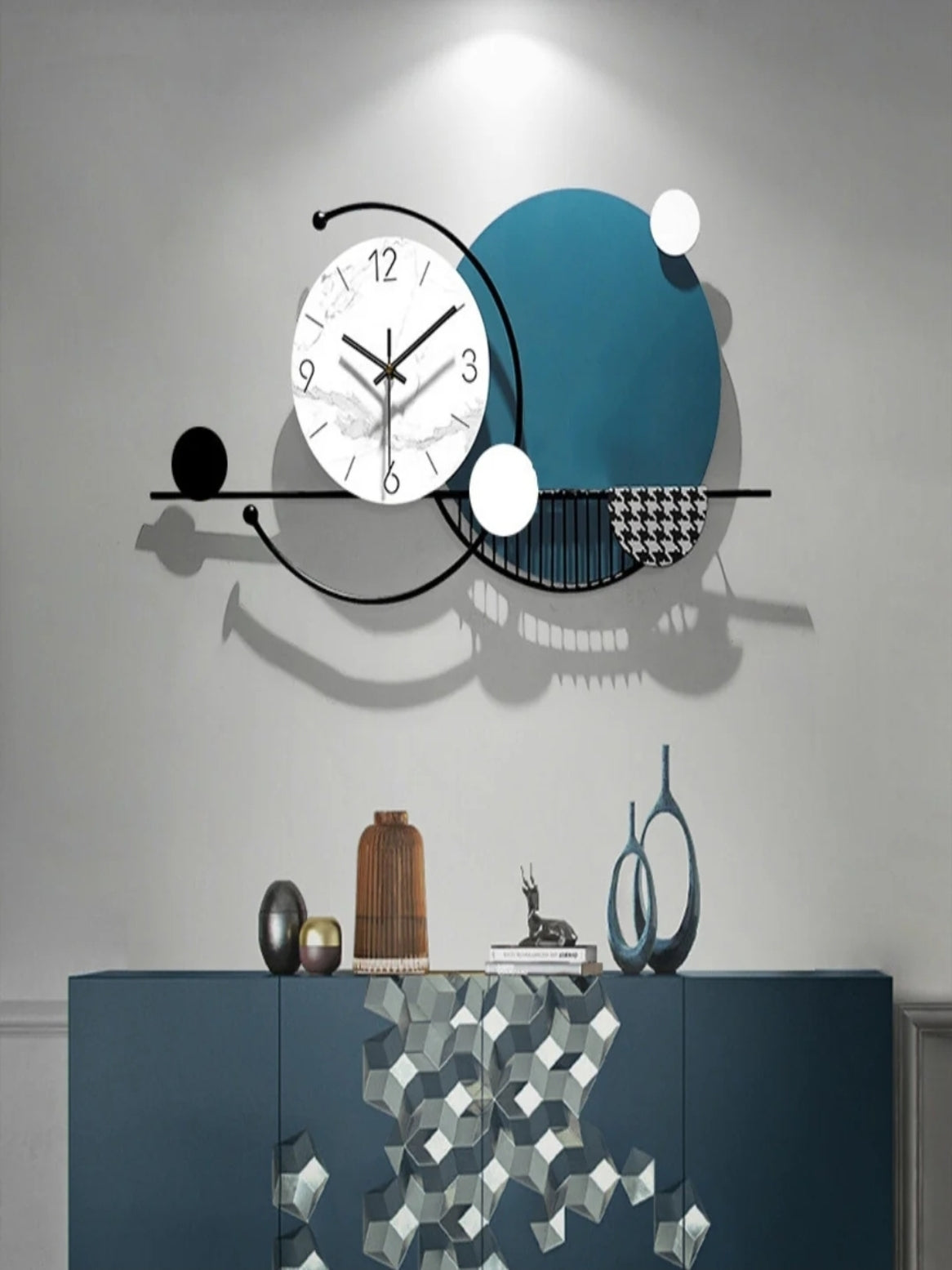 Metal Wall Clocks Modern Abstract Geometric Wall Clock