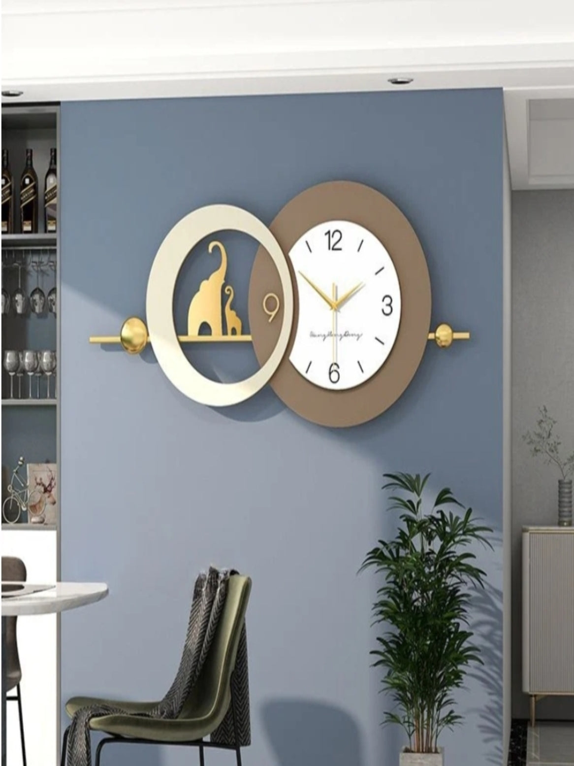 Metal Wall Clocks Elephant Grace Modern