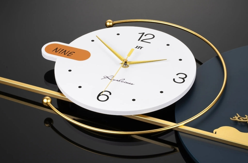 Metal Wall Clocks Modern Minimalist Creative Deer Wall Clock