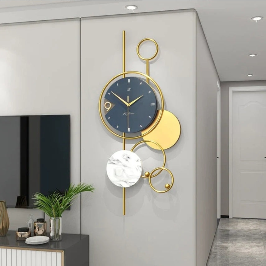 TOMYEUS Wall Clock (Likely a decorative, modern design) Metal Wall Clocks