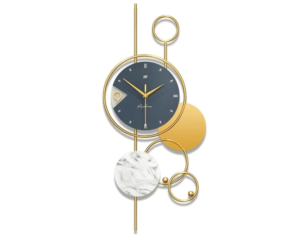 TOMYEUS Wall Clock (Likely a decorative, modern design) Metal Wall Clocks