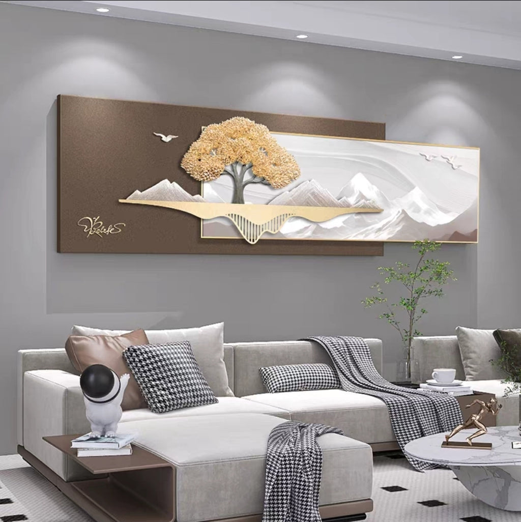The Tranquil Peaks – 3D Resin Wall Decor