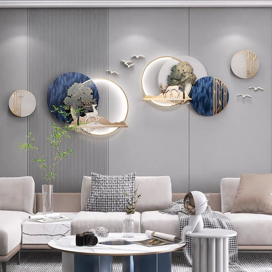 Celestial Deer Harmony – 3D Resin Wall Decor