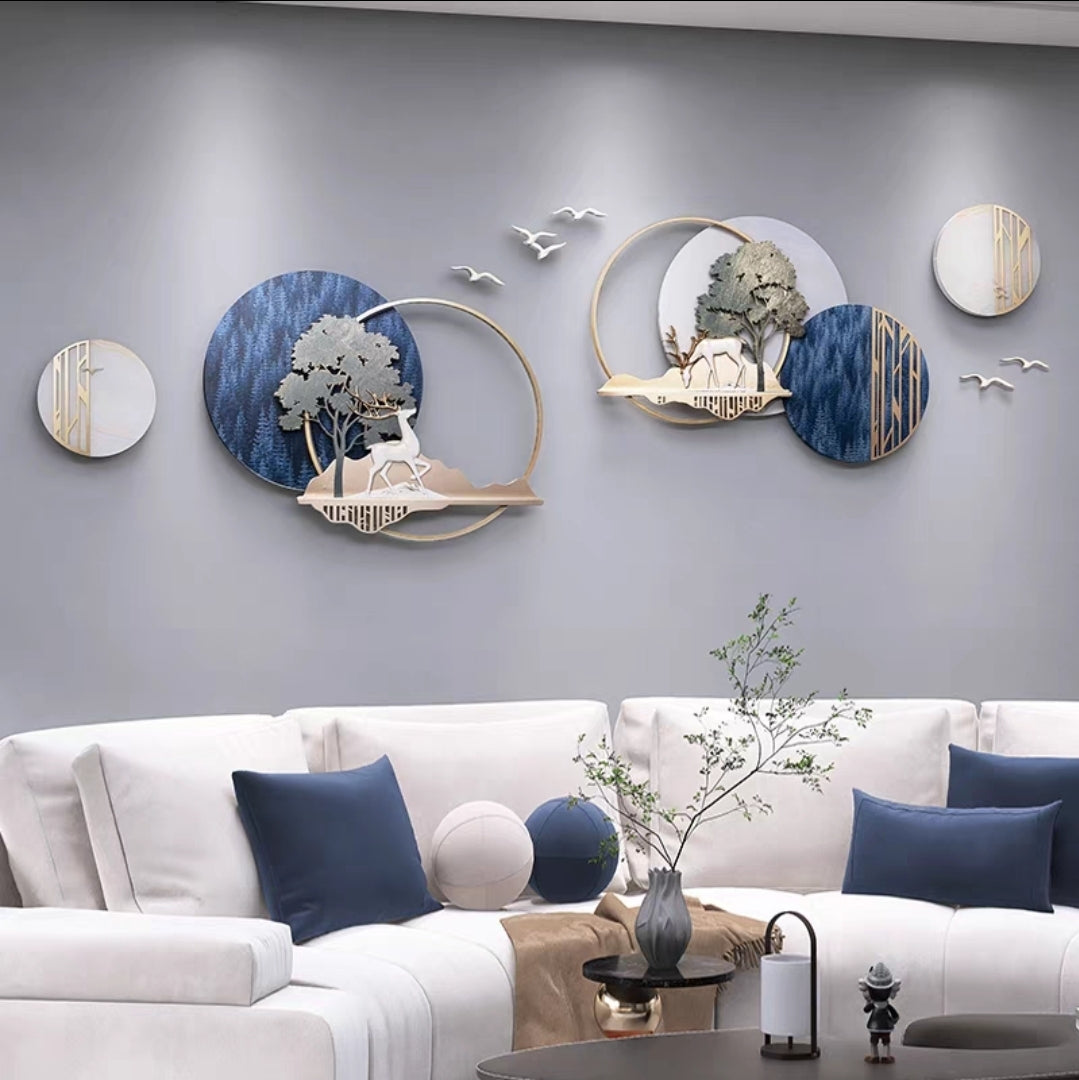 Celestial Deer Harmony – 3D Resin Wall Decor