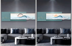 Ocean Sunrise Wave – 3D Resin Wall Decor